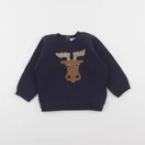Boutchou - sweat bleu - 12 mois