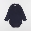 Petit Bateau - body à col bleu - 12 mois