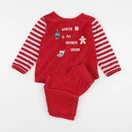 Vertbaudet - pyjama velours rouge - 2 ans