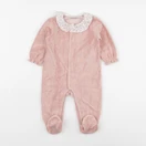 Vertbaudet - pyjama velours rose - 6 mois