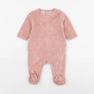 Vertbaudet - pyjama velours rose - 3 mois