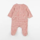 Vertbaudet - pyjama velours rose - 3 mois