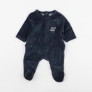 Vertbaudet - pyjama velours bleu - 0 mois