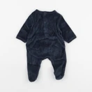 Vertbaudet - pyjama velours bleu - 0 mois