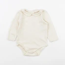 Vertbaudet - body à col beige - 9 mois