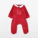 Jacadi - pyjama velours rouge - 1 mois