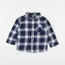 Vertbaudet - chemise bleu, blanc - 9 mois