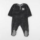 Petit Bateau - pyjama velours gris - 12 mois