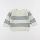 Vertbaudet - pull blanc, vert - 18 mois