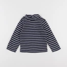 Vertbaudet - sous-pull bleu, blanc - 2 ans