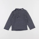 Vertbaudet - sous-pull bleu, blanc - 2 ans