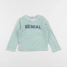Vertbaudet - tee-shirt blanc, vert - 24 mois