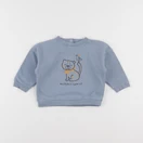 Vertbaudet - sweat bleu - 12 mois