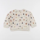 Vertbaudet - sweat beige, marron - 24 mois