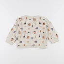 Vertbaudet - sweat beige, marron - 24 mois