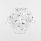 Vertbaudet - body blanc, bleu - 1 mois