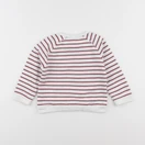 Vertbaudet - sweat blanc, rouge - 24 mois