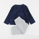 Vertbaudet - pyjama velours bleu, gris - 2 ans