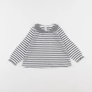 Petit Bateau - tee-shirt blanc, bleu - 18 mois