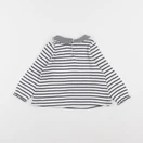 Petit Bateau - tee-shirt blanc, bleu - 18 mois