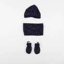 Vertbaudet - ensemble bonnet/moufles/tour de cou bleu - 24/36 mois