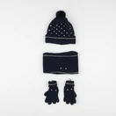 Vertbaudet - ensemble bonnet/moufles/tour de cou bleu - 4/6 ans