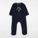 Vertbaudet - pyjama velours bleu - 2 ans