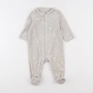 Tape à l'oeil - pyjama velours gris - 6 mois