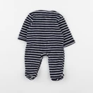 Vertbaudet - pyjama velours bleu - 0 mois