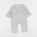 Vertbaudet - pyjama velours gris - 1 mois