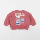 Zara - sweat imprimé au dos rouge - 18 mois