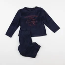 Vertbaudet - pyjama velours bleu - 3 ans