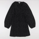 H&M - robe grossesse, allaitement noir, blanc - s