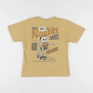 Vertbaudet - tee-shirt imprimé au dos jaune - 6 ans