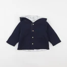 Vertbaudet - veste réversible bleu, blanc - 6 mois