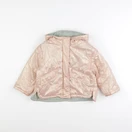 Vertbaudet - doudoune réversible rose, vert - 4 ans