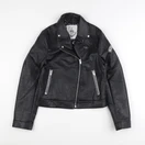 IKKS - veste simili cuir imprimé au dos noir - 12 ans