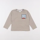 Zara - tee-shirt beige - 2/3 ans