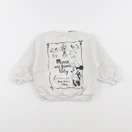 Zara - sweat blanc - 12/18 mois