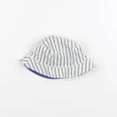 Vertbaudet - chapeau réversible bleu - 3/6 mois
