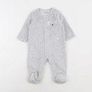 Vertbaudet - pyjama velours gris - 6 mois