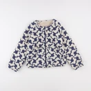 Arsène et les pipelettes - veste doublé bleu, beige - 6 ans