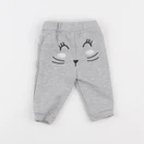 Vertbaudet - jogging gris, argent - 3 mois