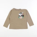 Zara - tee-shirt imprimé au dos marron - 3/4 ans