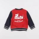 Petit Bateau - sweat imprimé au dos rouge - 18 mois