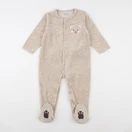 Vertbaudet - pyjama velours beige - 2 ans