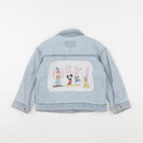 Zara - veste imprimé au dos bleu - 3/4 ans