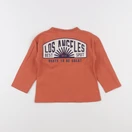 Zara - tee-shirt imprimé au dos orange - 12/18 mois