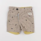 IKKS - short réversible beige, jaune - 3 mois
