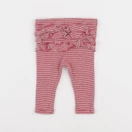 Petit Bateau - legging volants au dos rouge - 3 mois